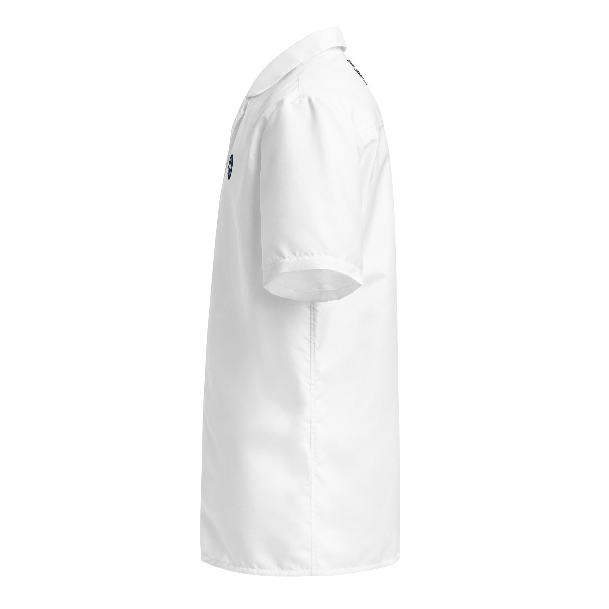 White polo shirt on a white background