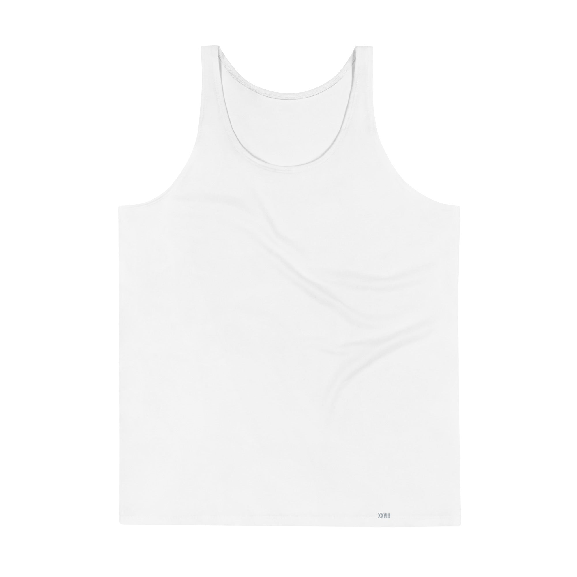 White tank top on a white background