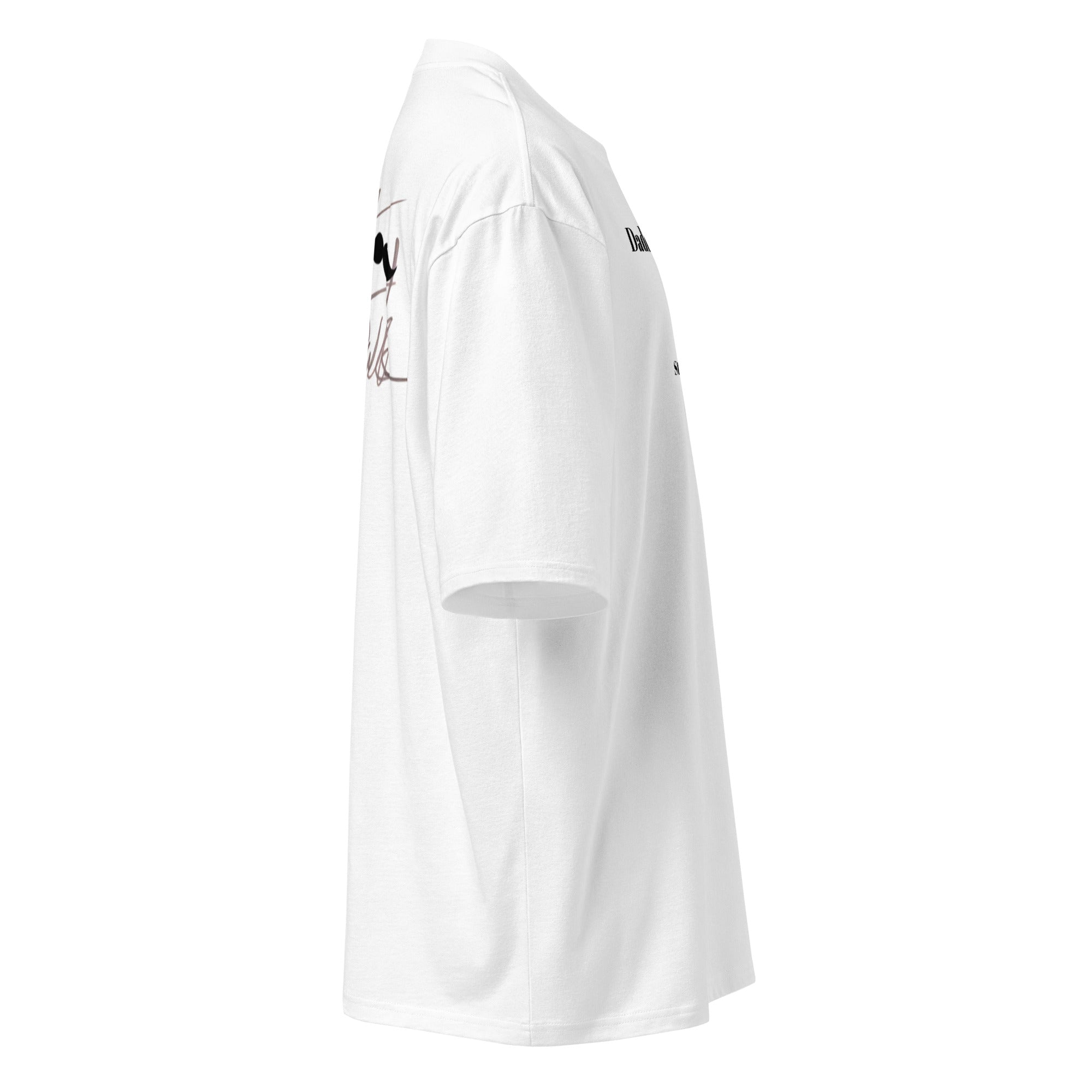White long-sleeve shirt with brand logo on a white background