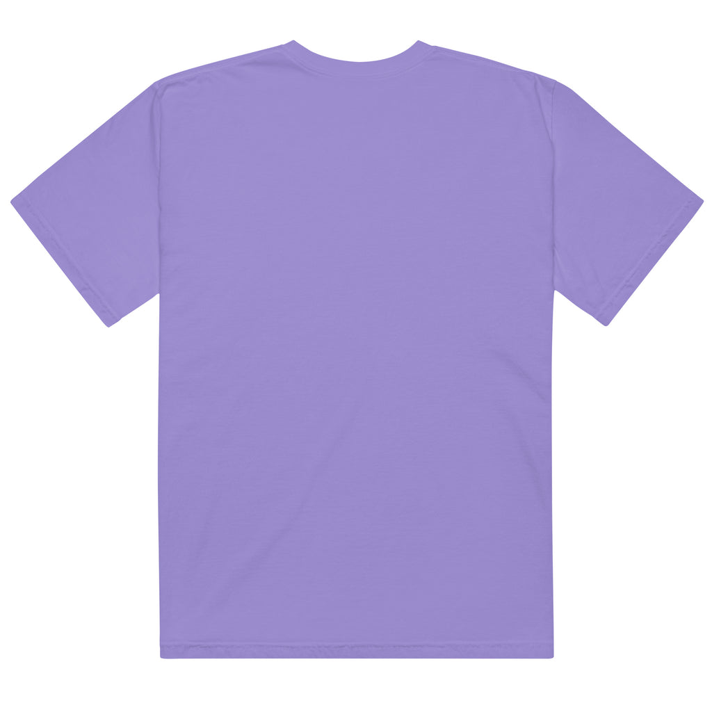 Purple t-shirt on a white background