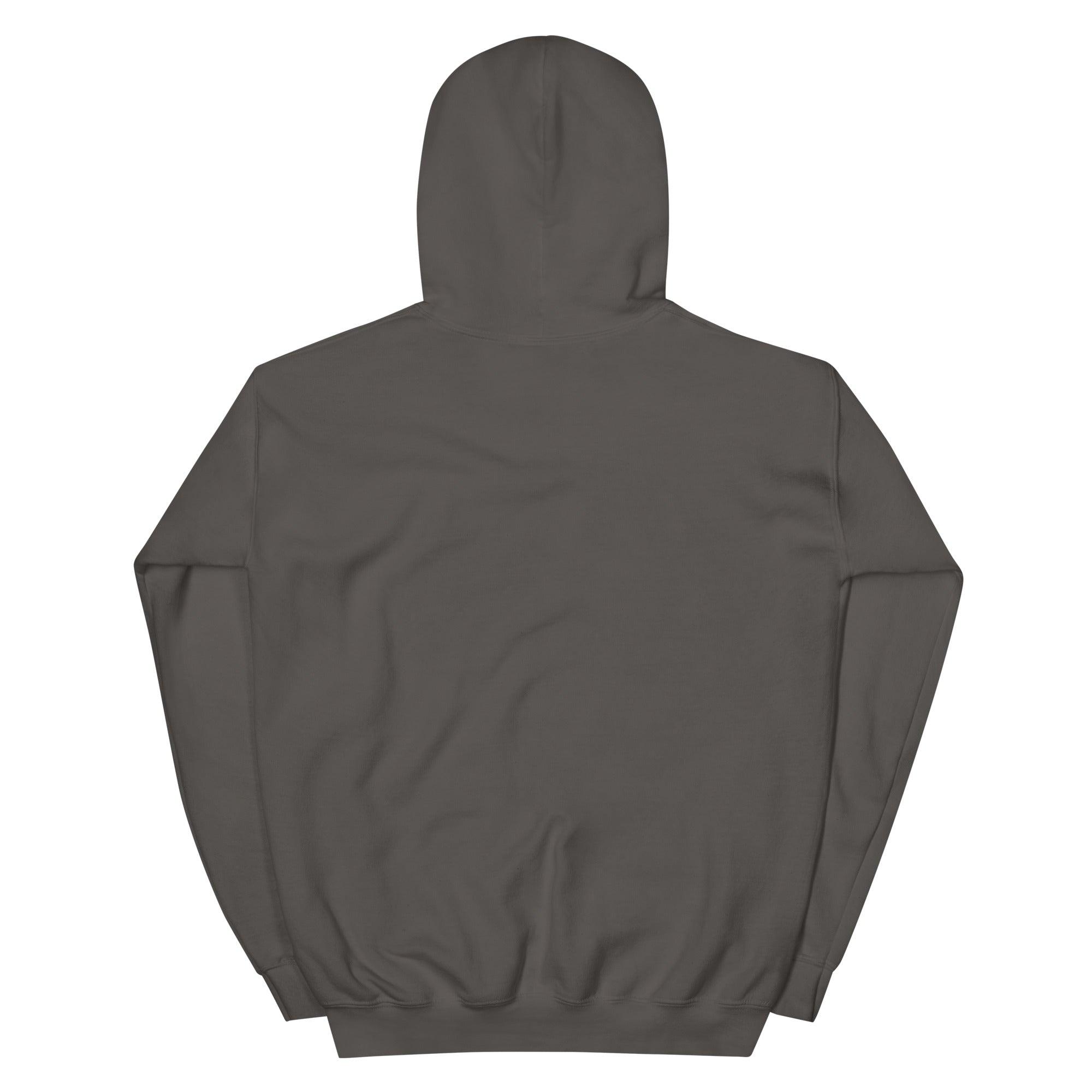 Dark gray hoodie on a white background