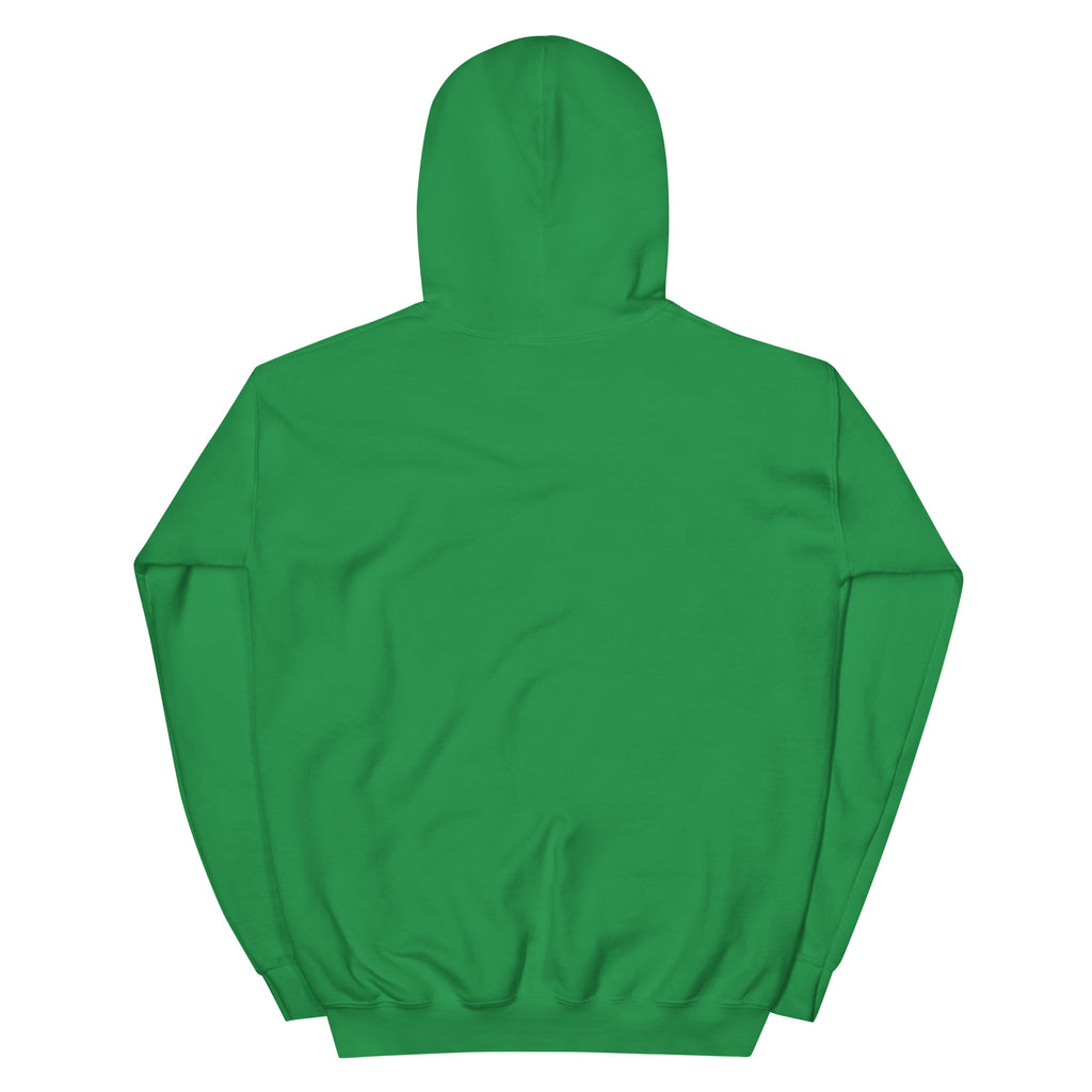 Green hoodie on a white background