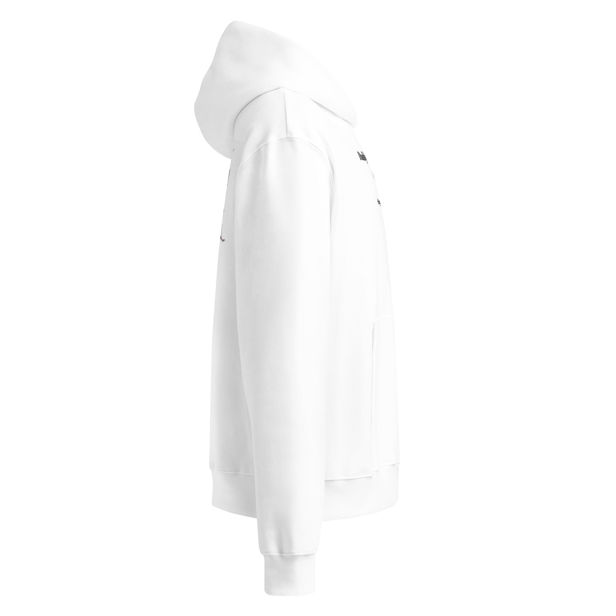 White hoodie on a white background
