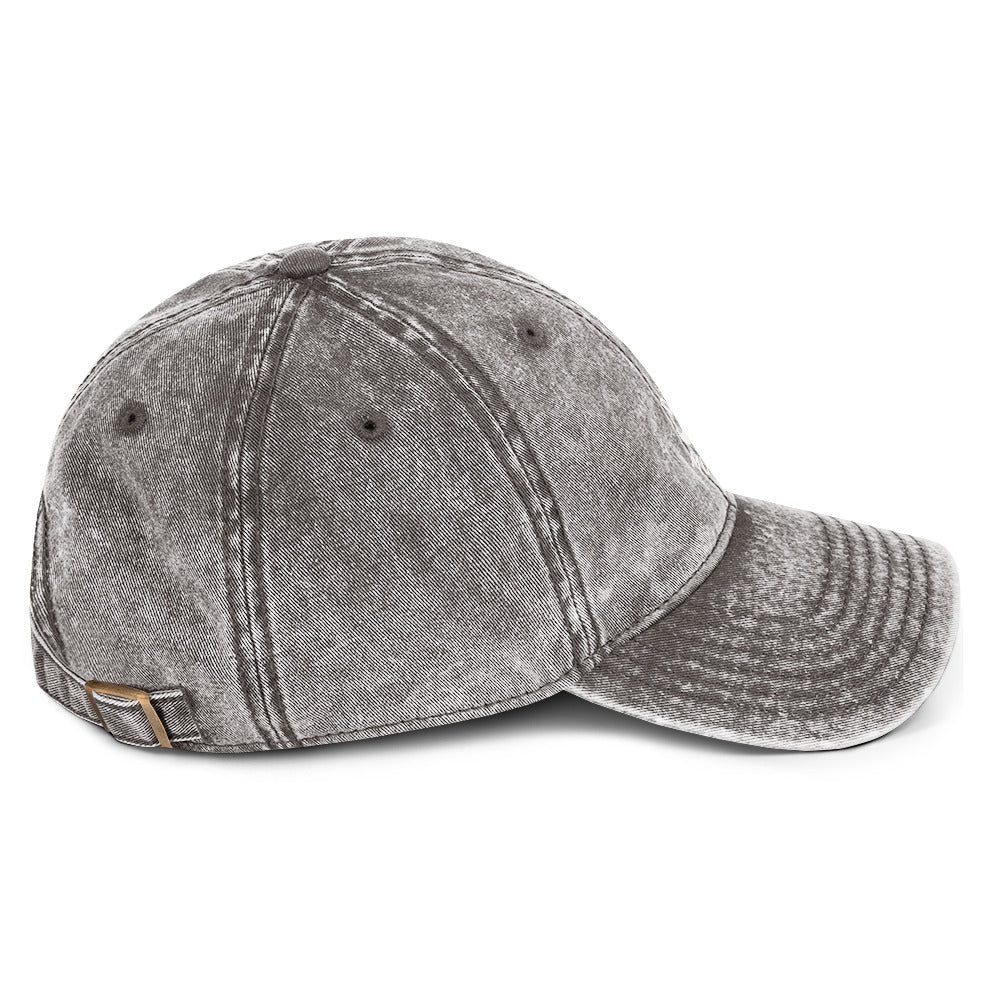 Gray baseball cap on a white background