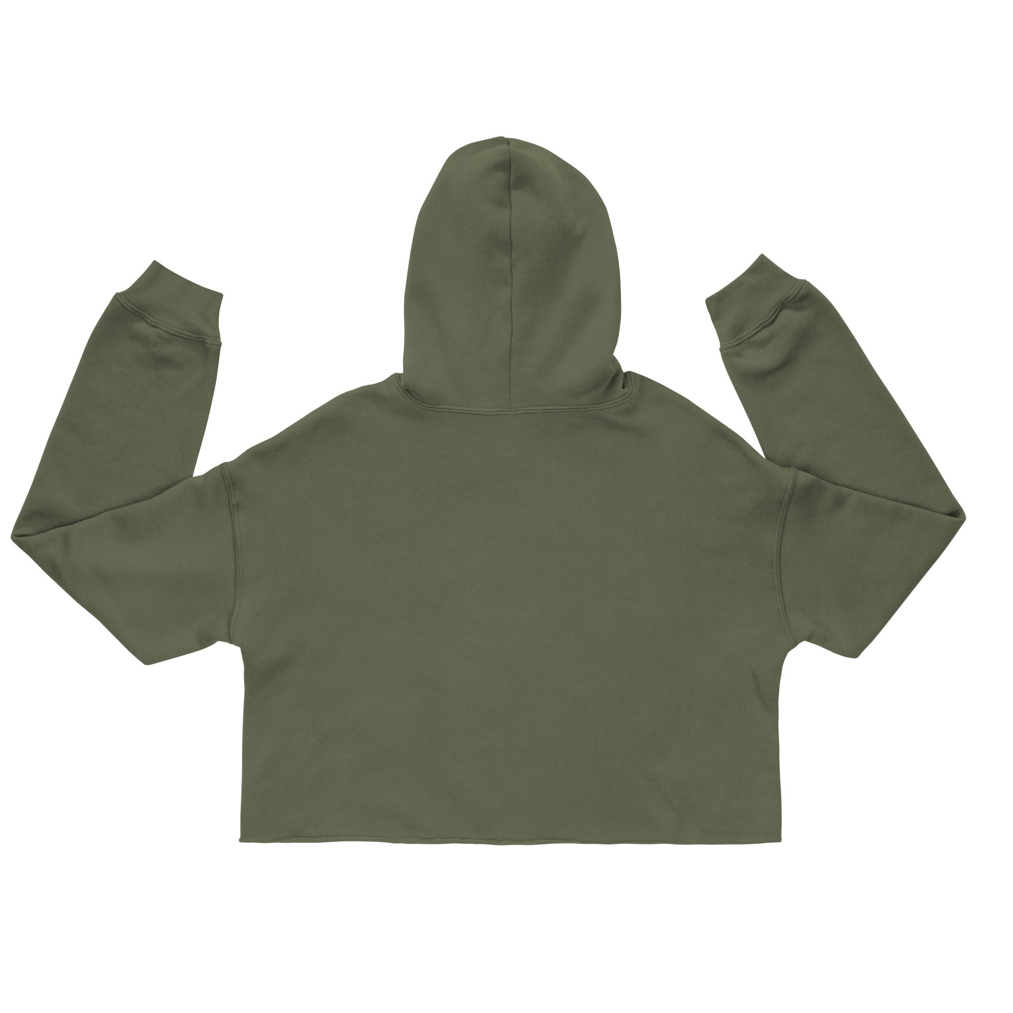 Green hoodie on a white background